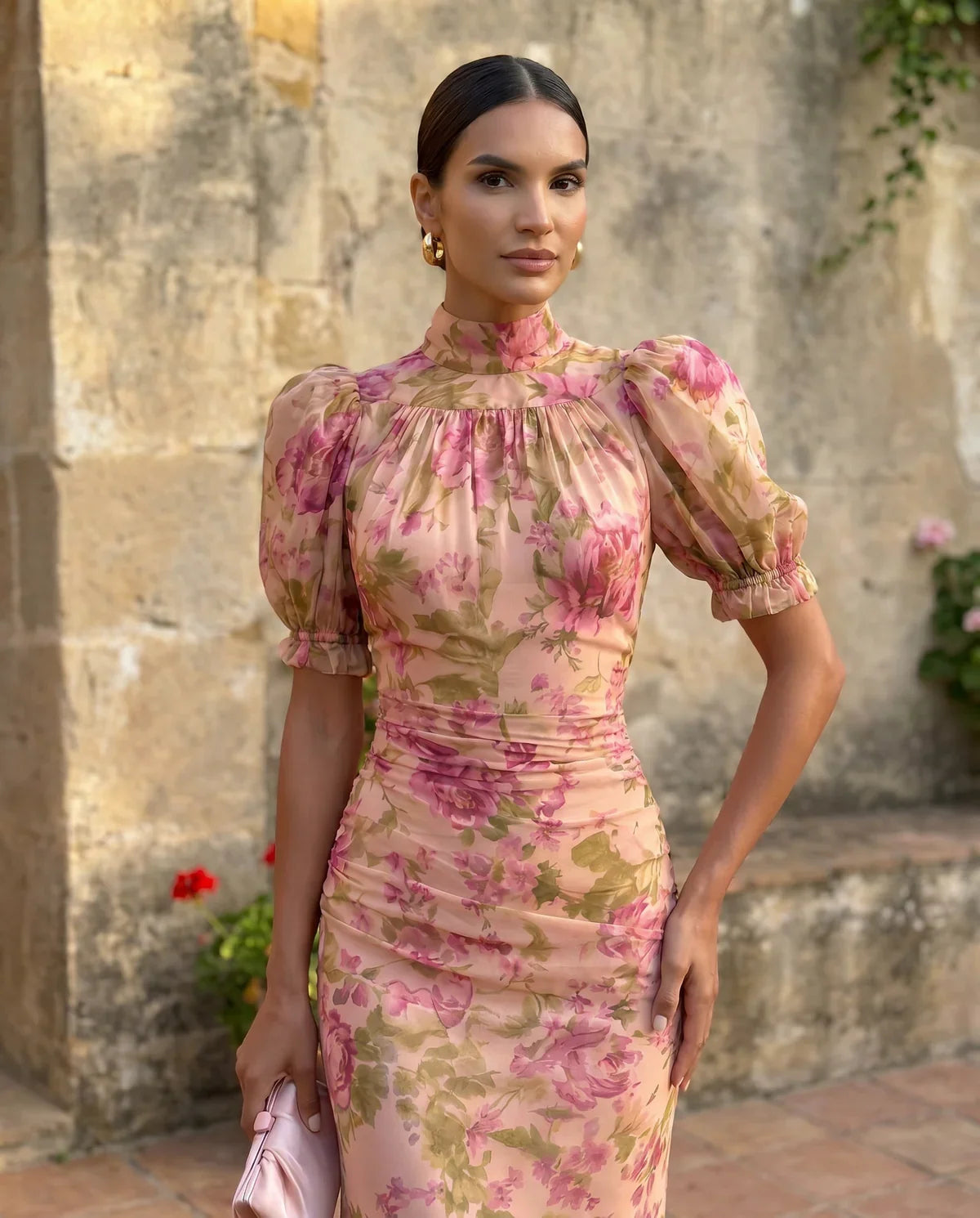 Rosario | Vestido floral con mangas abullonadas · Vista 5