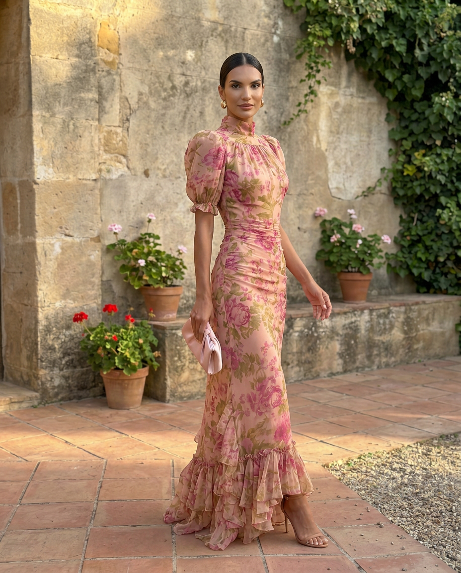 Rosario | Vestido floral con mangas abullonadas · Vista 2