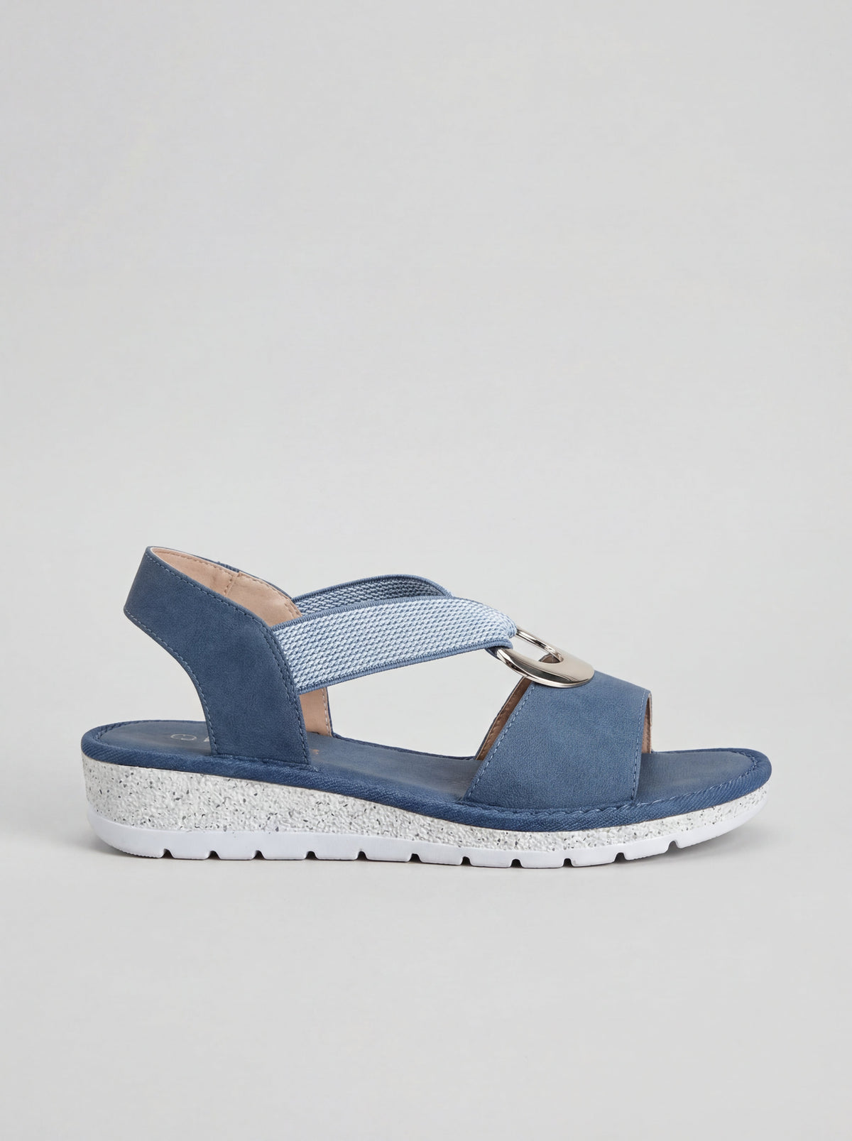 Luna | Sandalias de tiras cruzadas con detalle dorado