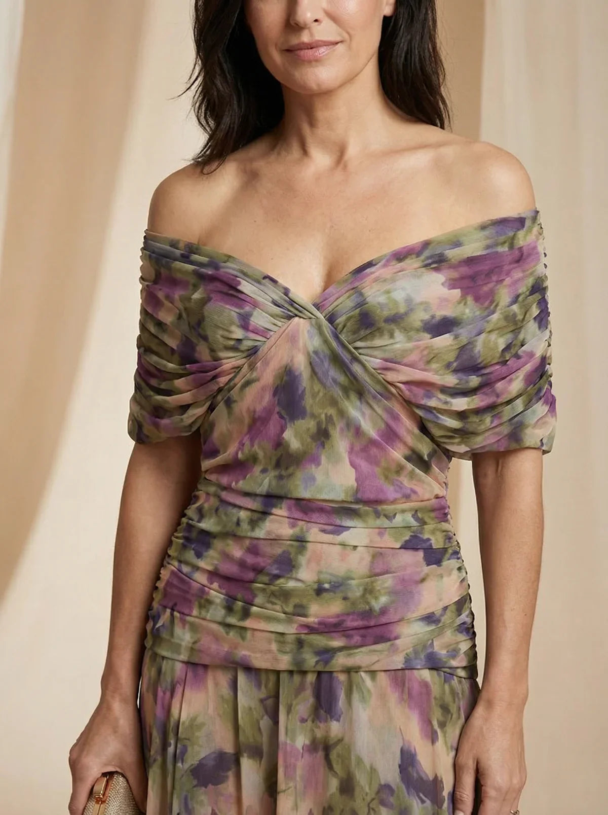 Santana | Vestido largo de escote en V · Vista 10