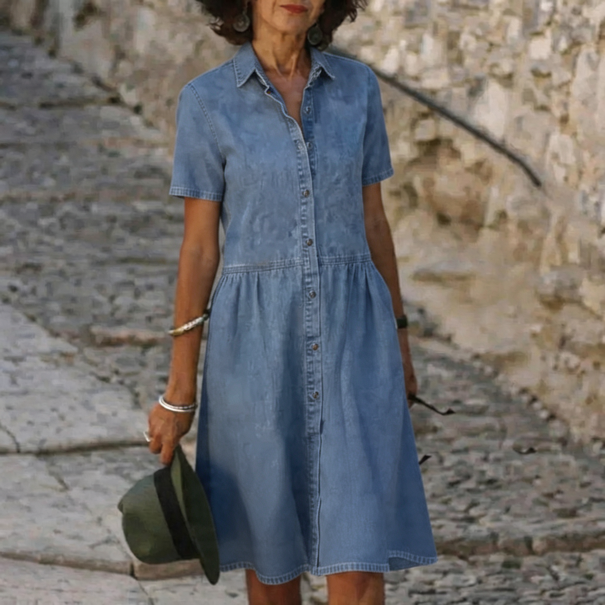 Emma | Vestido vaquero abotonado