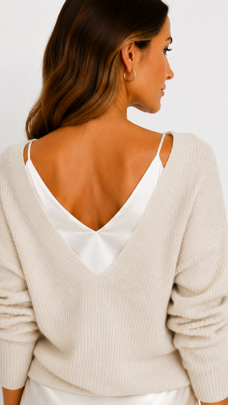 Luna | Vestido satinado con jersey incluido