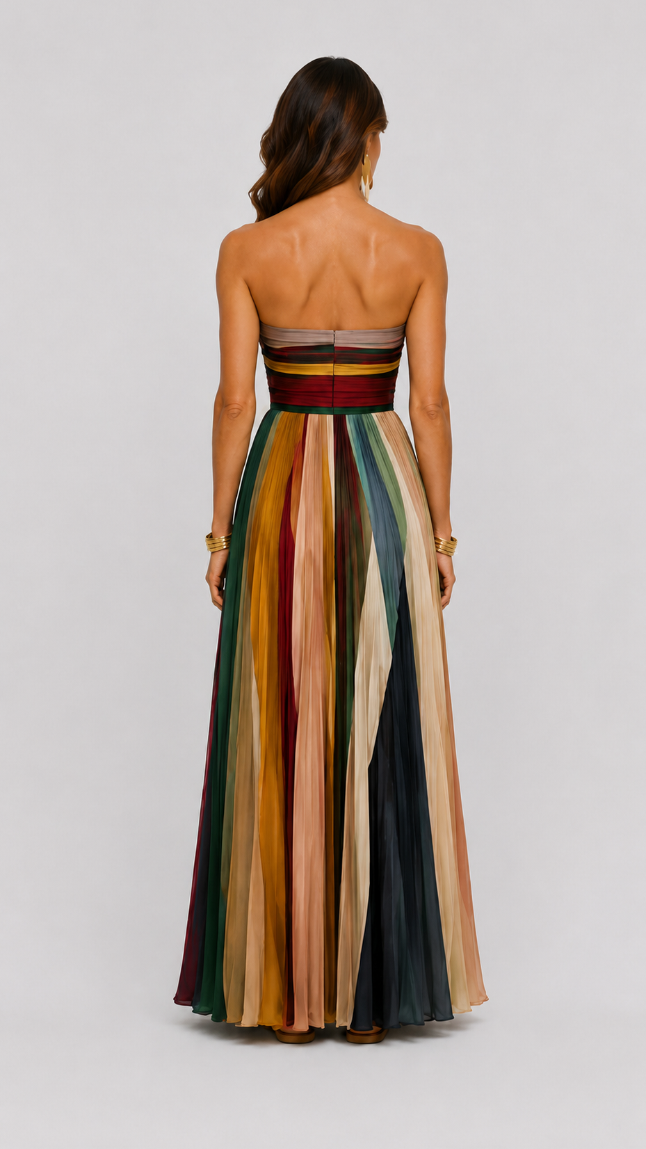 Talma | Vestido sin tirantes de corte evasé
