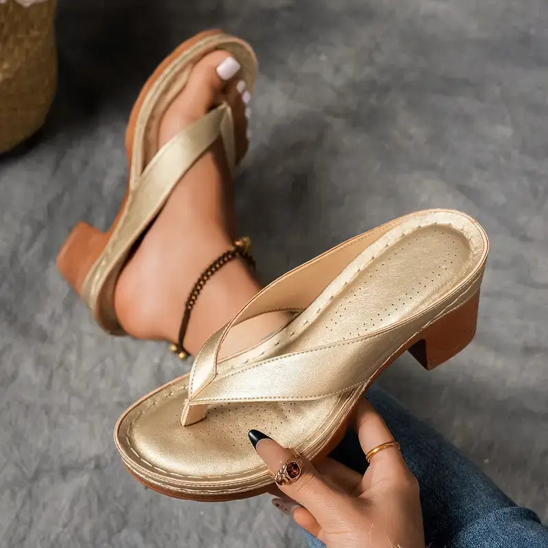 Céleste | Sandalias elegantes de tacón discreto