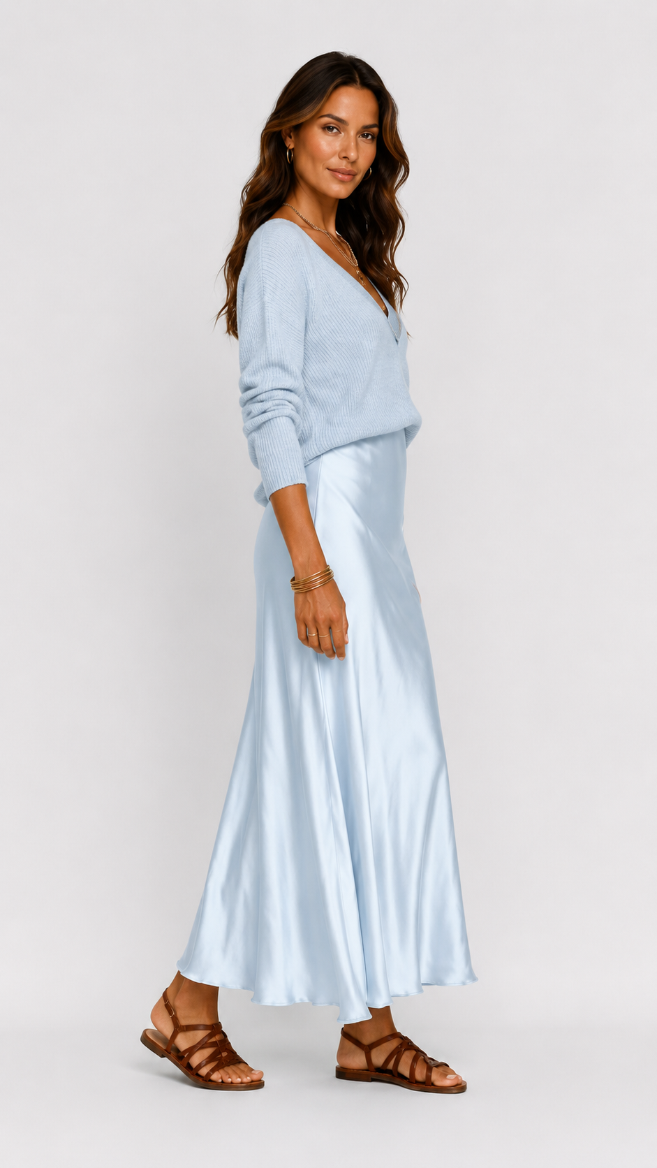 Luna | Vestido satinado con jersey incluido