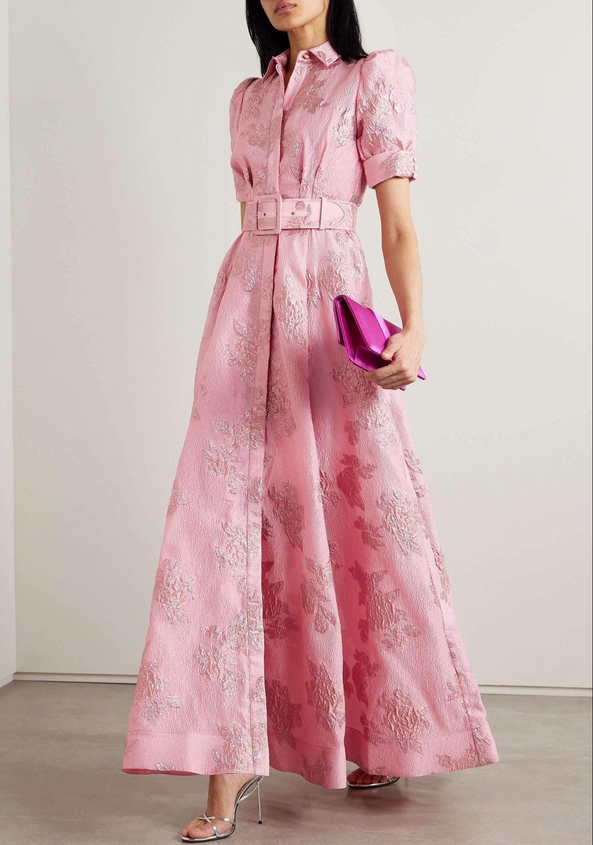Anabel | Vestido floral de manga corta y falda amplia