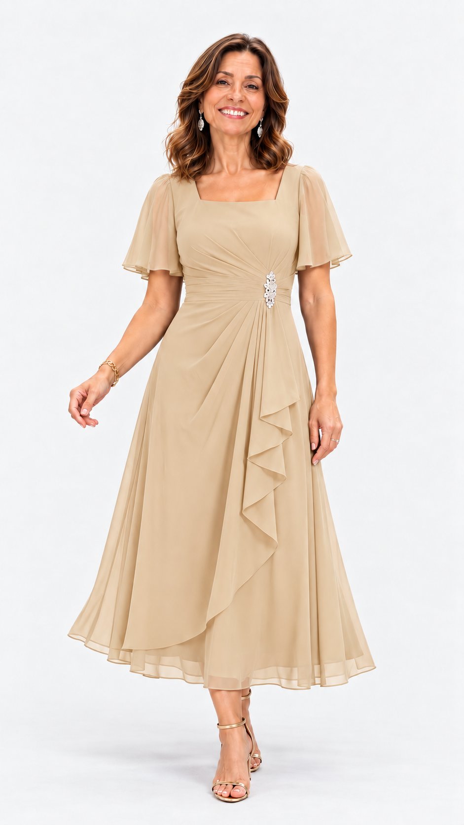 Vestido Lilou - Champán - Avatar ALMA LIORA