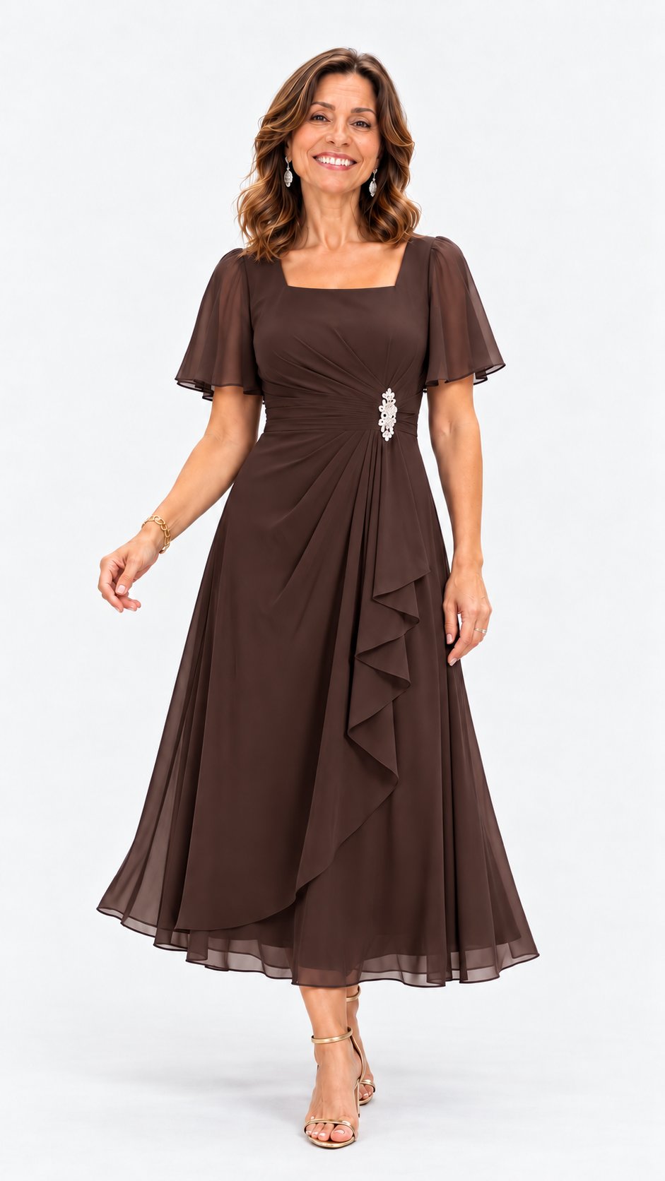 Vestido Lilou - Marrón chocolate - Avatar ALMA LIORA