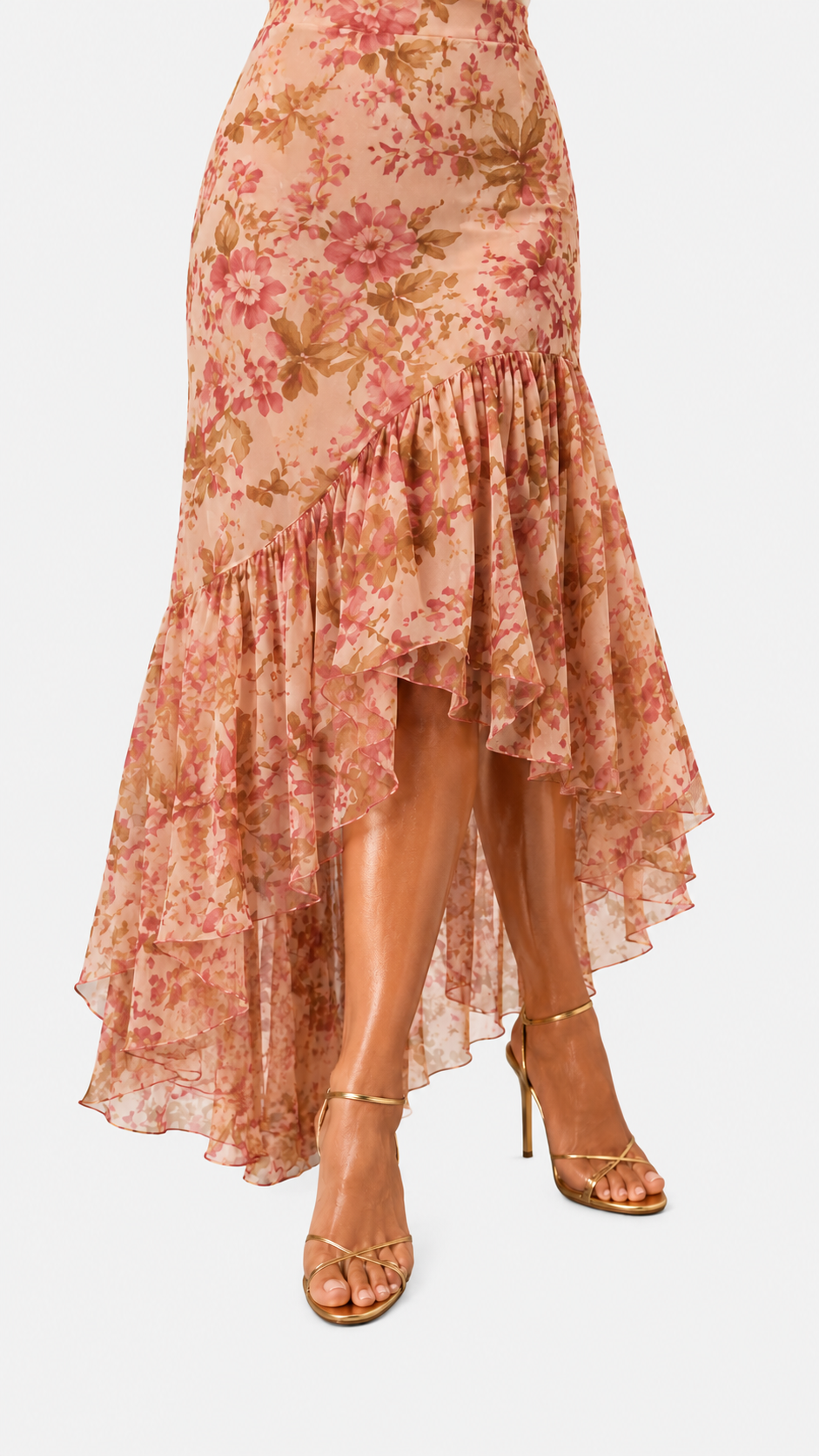 Fiora | Vestido largo romántico de rosas vintage
