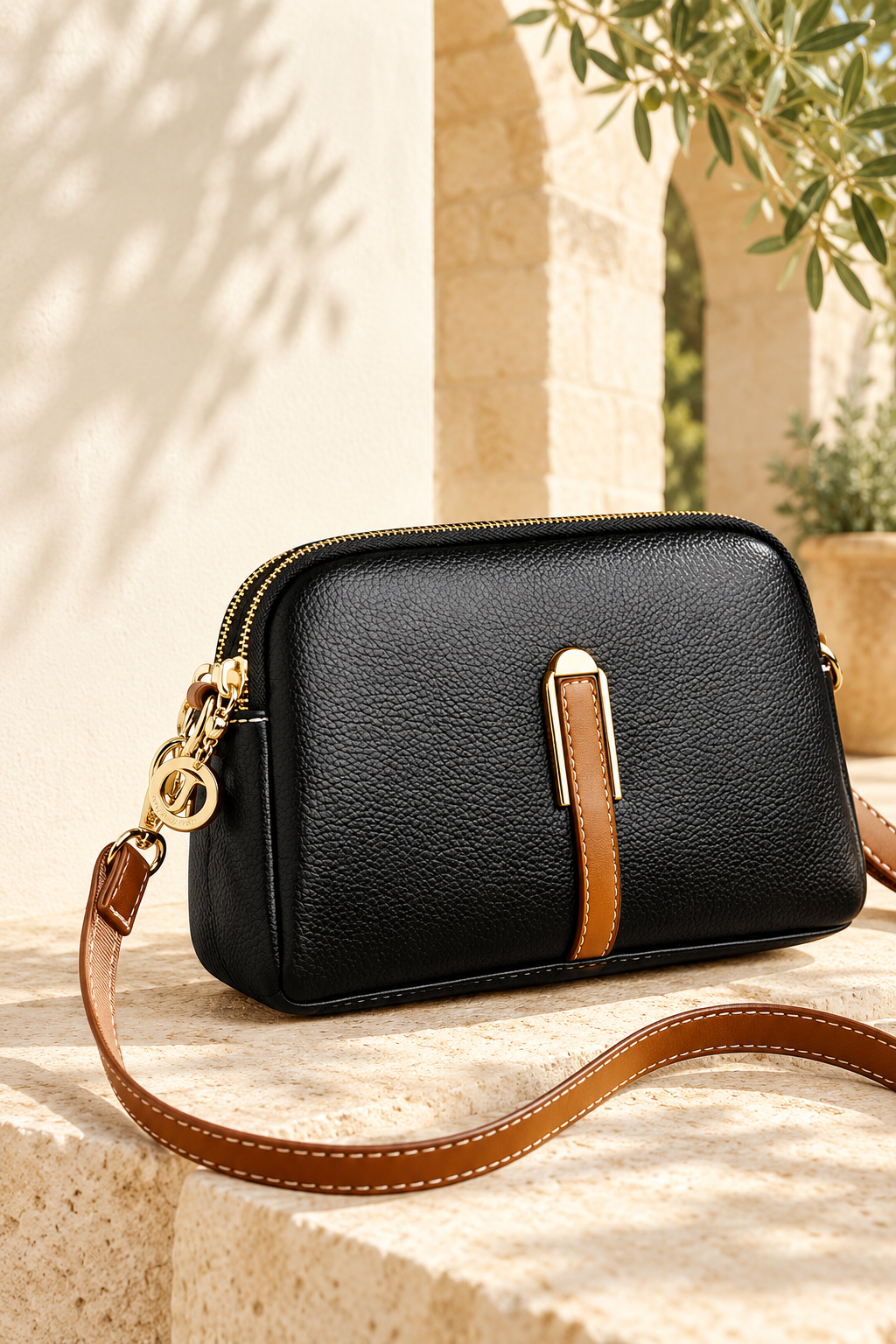 Bolso de hombro de diseño clásico · Fotografía editorial ALMA LIORA, imagen editada