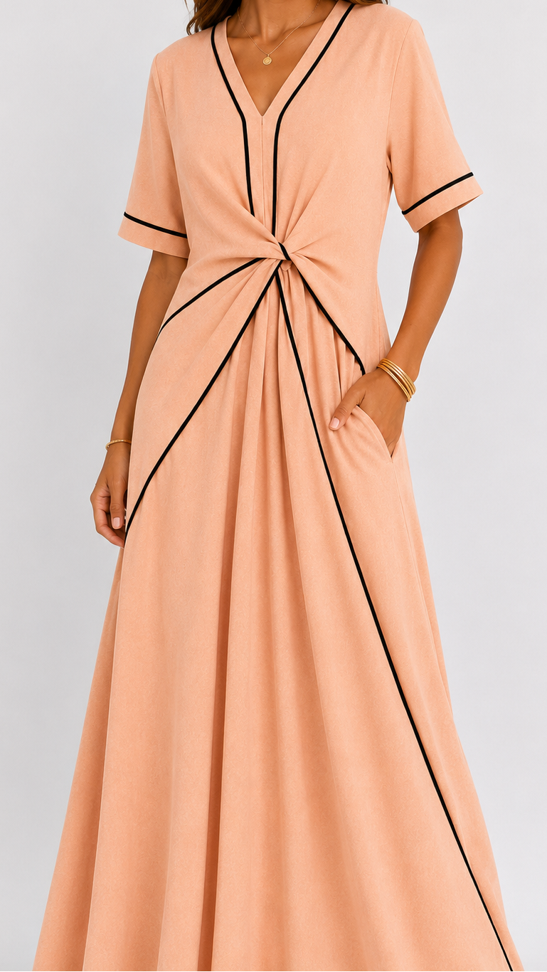 Cielo | Vestido midi de escote en V