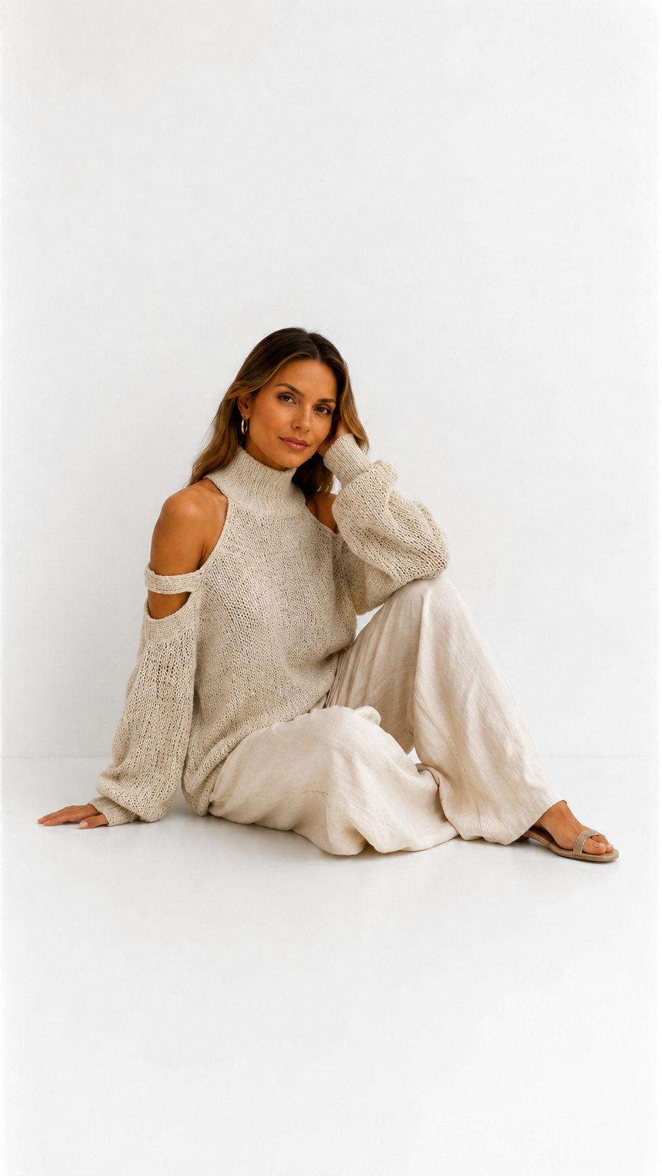 Camilla | Conjunto de top de punto y pantalón ancho