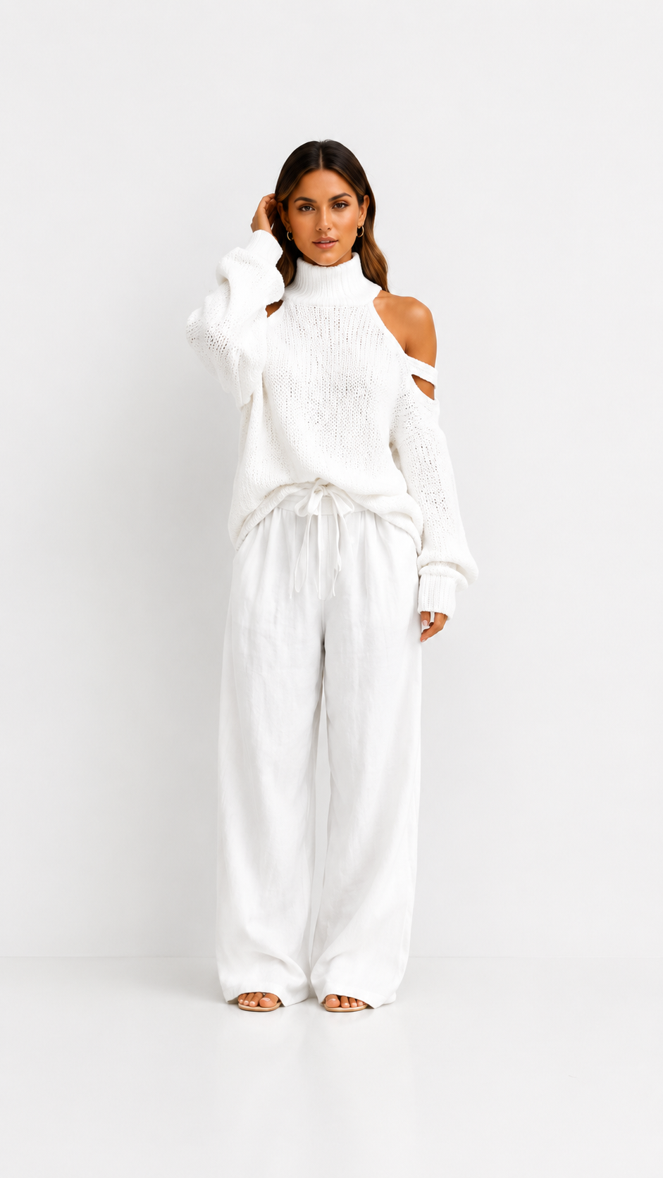 Camilla | Conjunto de top de punto y pantalón ancho