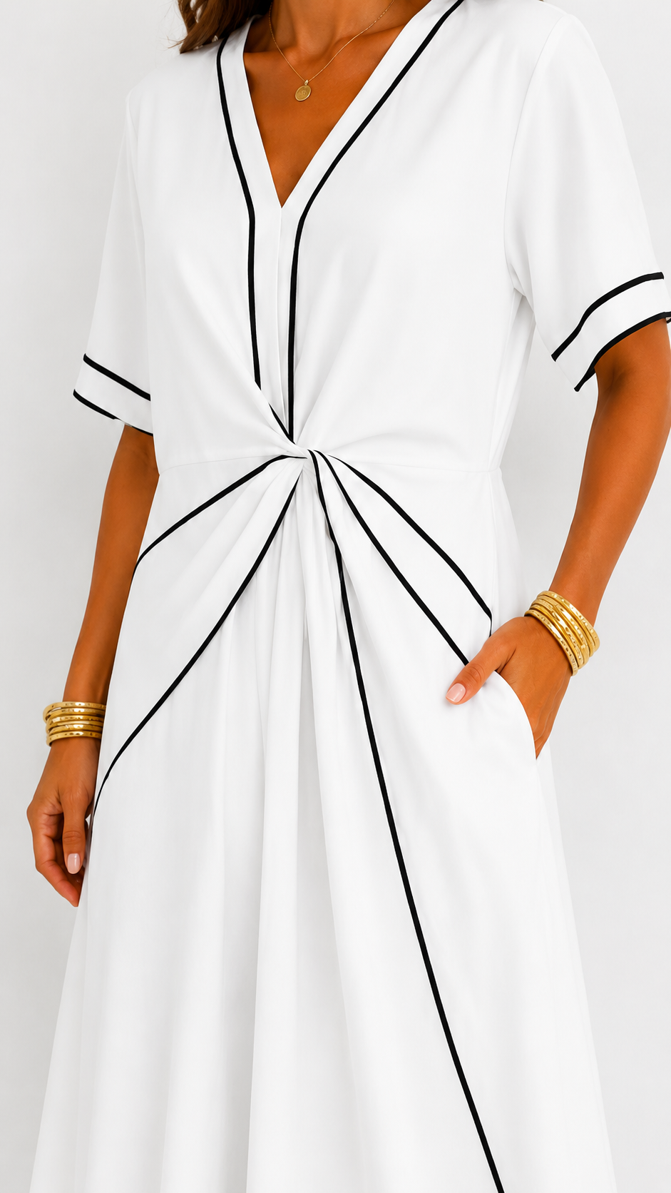 Cielo | Vestido midi de escote en V
