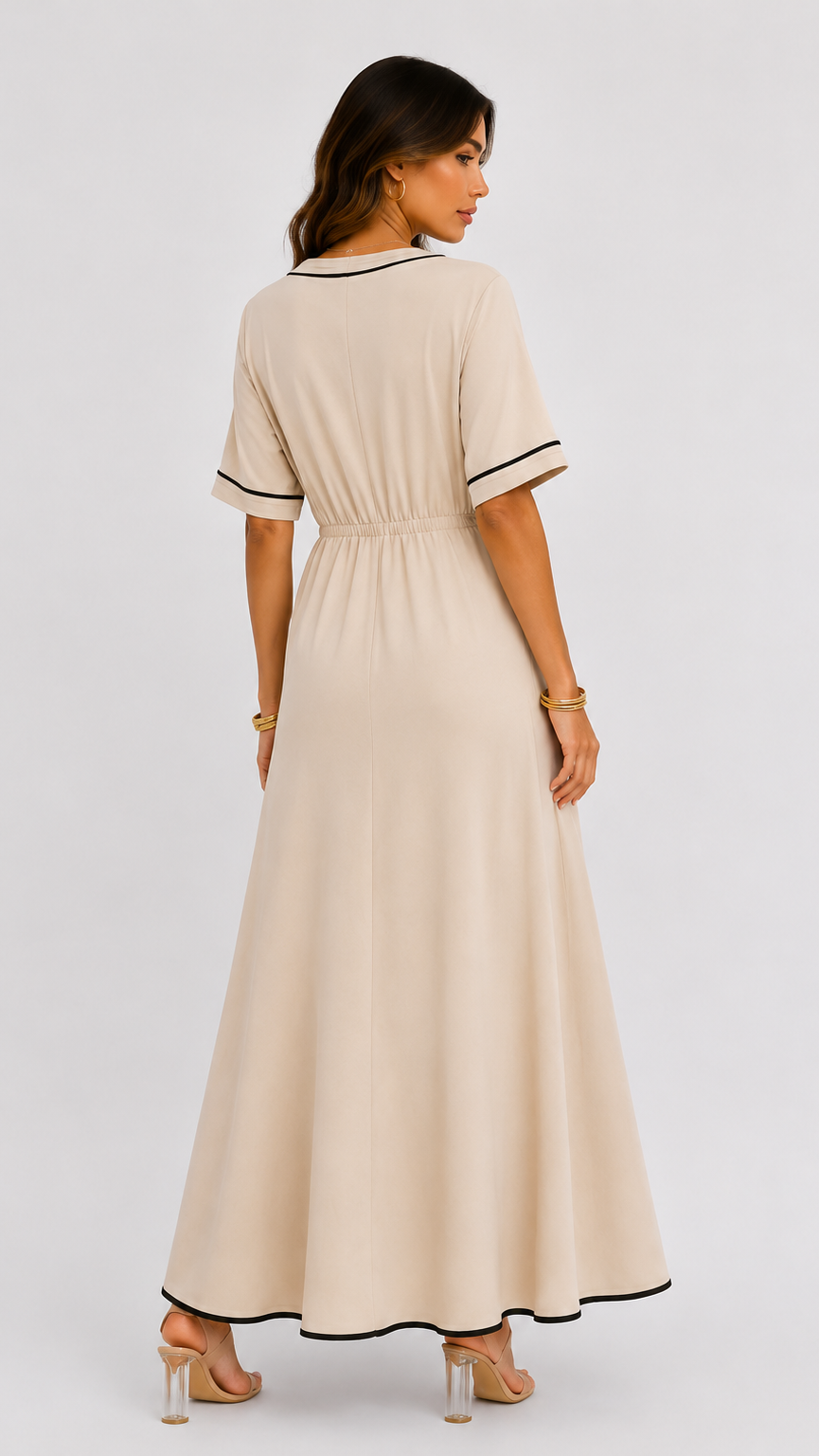 Cielo | Vestido midi de escote en V