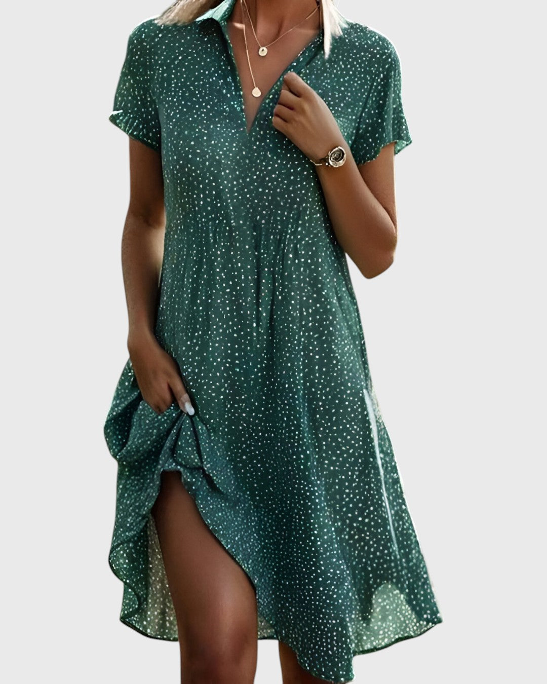 Ava | Vestido estampado de corte holgado