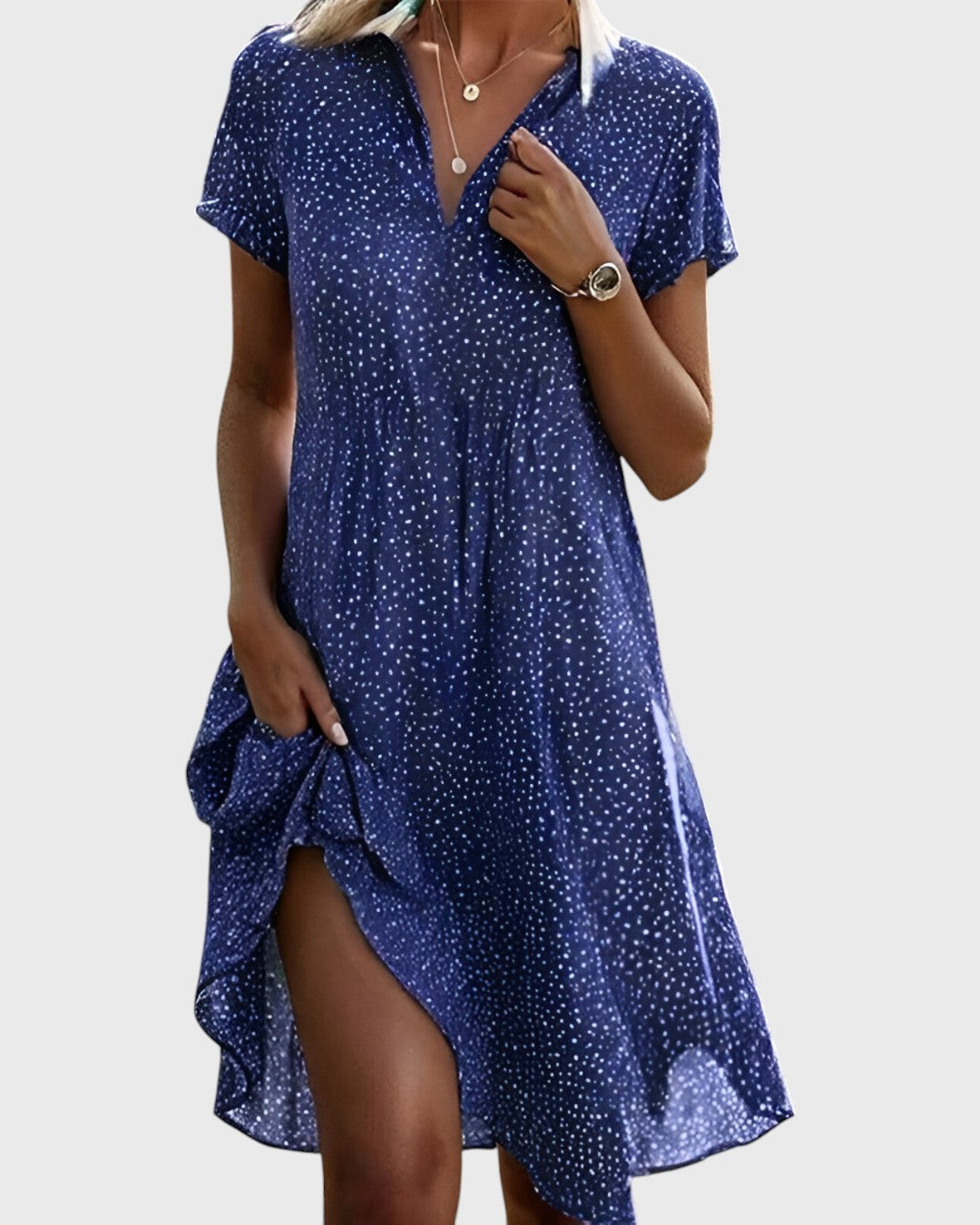 Ava | Vestido estampado de corte holgado