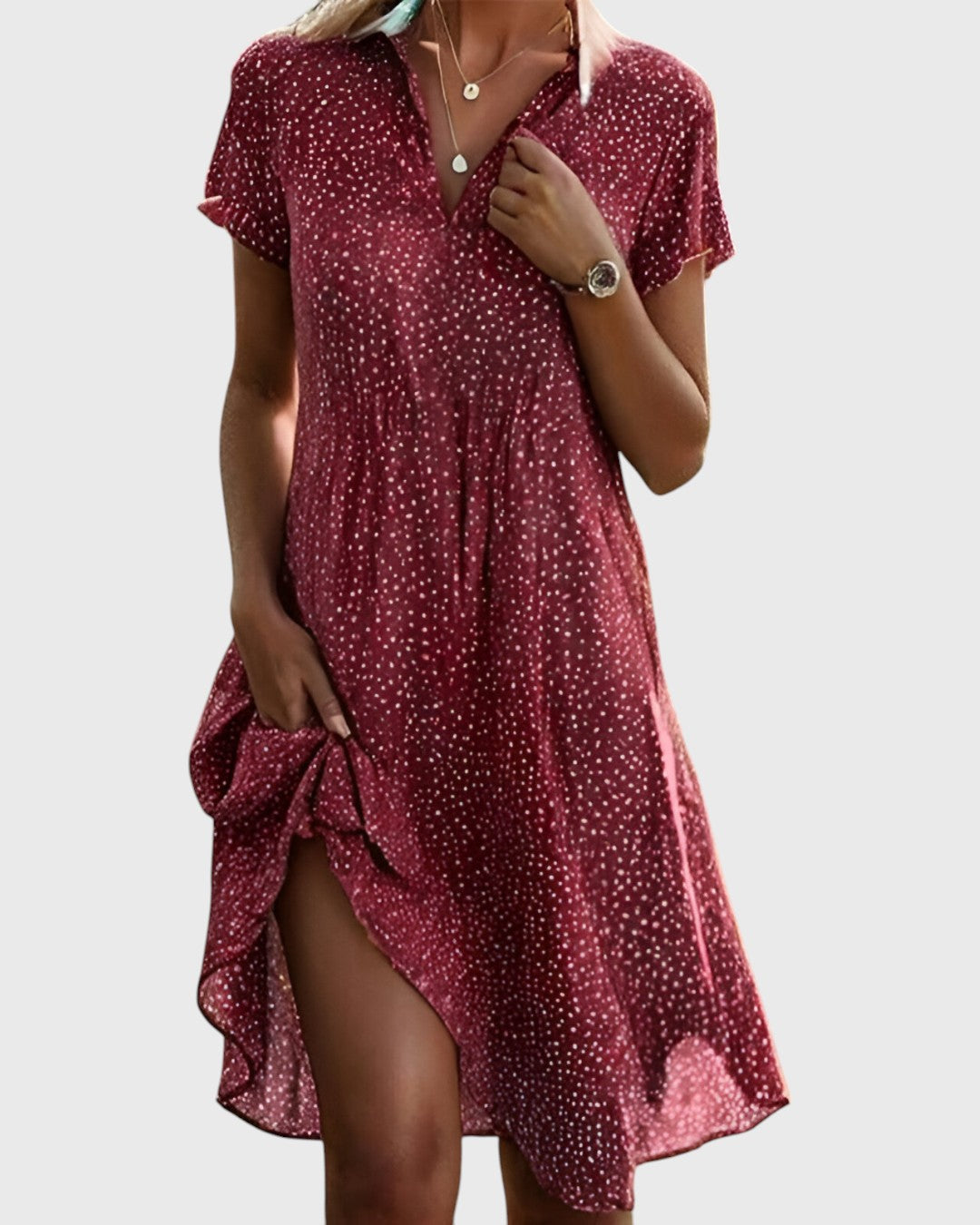 Ava | Vestido estampado de corte holgado