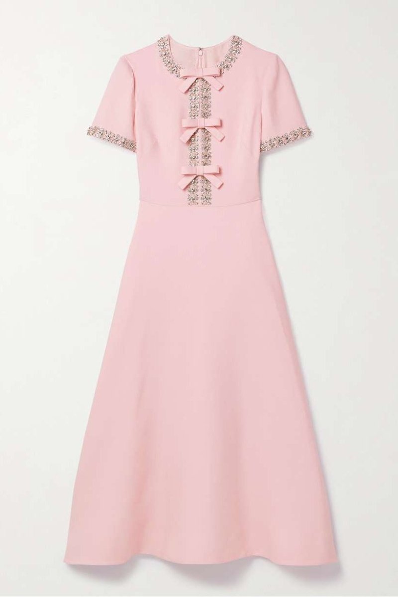 Zoe | Vestido midi con lazo y detalles de cristal · Vista 3